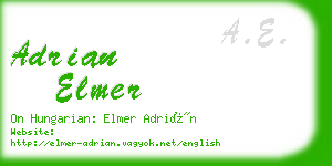 adrian elmer business card